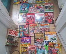 Comics annuals soccer books and other collectables