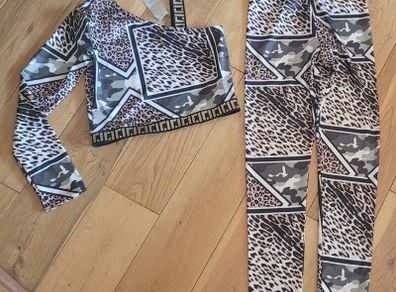 River Island Girl's Active Wear Top & Leggings Set Age 11-12 years