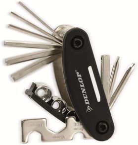 Dunlop Multifuntional Bicycle Tool 15 Functions with Carry Pouch Included