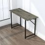 120 cm Folding Desk, Writing Gaming Computer Camping Table, No Assembly Required Home Office Desk, Black Oak Image 5