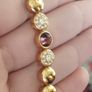 Vintage Bracelet of excellent quality, with crystals and amethyst stone in gold plated, American Vintage. Image 2