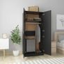Wardrobe Black 80x52x180 cm Chipboard Image 2