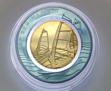 Germany 10 Euro Base Metals (Polymer Ring) Uncirculated Coin 2021 - On the Water (F) - Air Moves