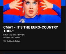 2x CMAT tickets (standing)