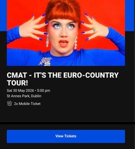 2x CMAT tickets (standing)