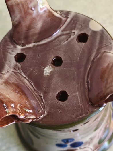 lovely handmade pottery Utensil Pot.