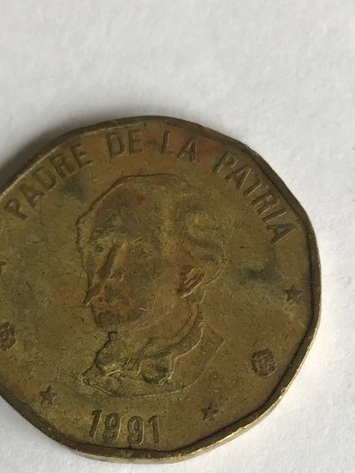 1991 Dominican Republic coin 1 Peso