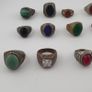 15 Vintage Rings Mixed Lot  Antique Brass Collectible Jewelry Image 2