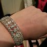 Selection of diamante bracelets, earrings and necklace Image 5