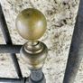 Antique iron bed with brass detail. Image 3