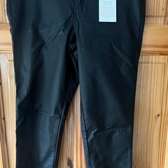 New Black Leather Coated Jeans