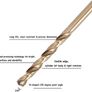 13Pack HSS Twist Drill Bit Set Metric M35 Cobalt Steel High Speed Steel Titanium Coated Drill Bit Tool Extremely Heat Resistant with Straight Shank 1.5mm-6.5mm for Drilling Tool Wood, Metal & Plastic (FREE POSTAGE) Image 5