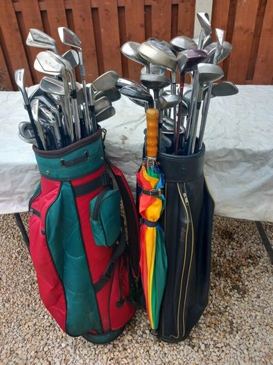 A selection of Golf clubs. Right handed clubs