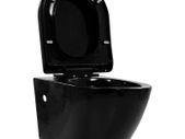Wall Hung Rimless Toilet Ceramic Black