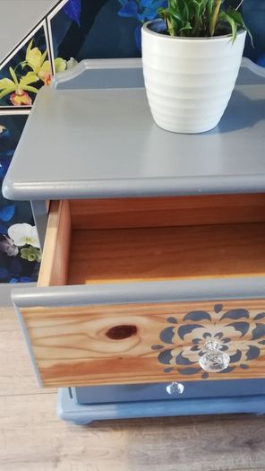 Matching pair of 3 drawer bedside lockers newly restyled