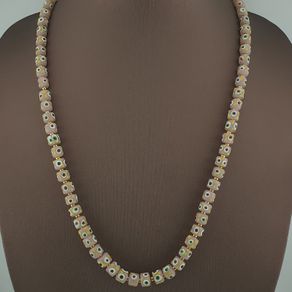 Vintage Venetian Style Tiny Eyes Glass Beads Necklace
