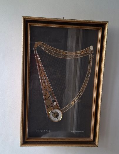 Vintage John Ammon 1918 harp clock