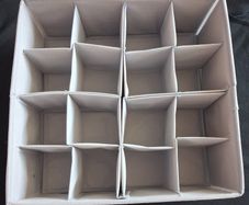 Brand New Livarno Living Canvas Multi-Purpose Collapsible Folding Multi Compartments Storage - 1 Large Compartment - Up To 16 Compartments - Approx Size - 28.5cm x 28cm x13cm