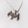 Sterling Silver Dog Pendant with Sparkly Collar Image 2