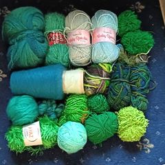 Knitting Yarn ( Greens )