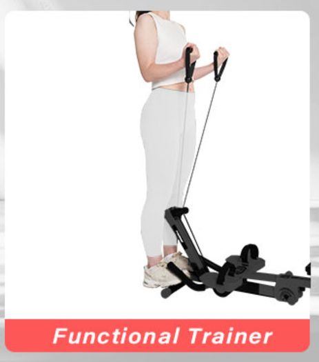 Rowing Machine, Ab Workout, Biceps Curls 3 in 1
