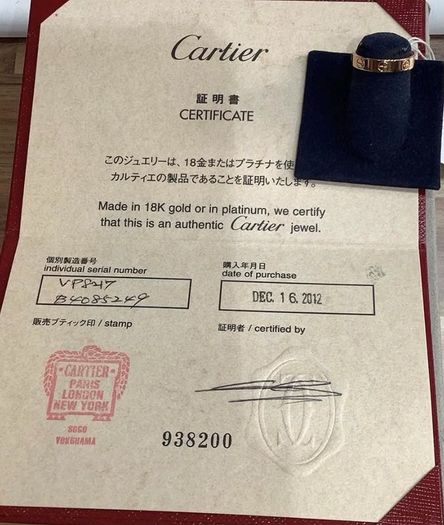 Cartier Love Pink Gold Ring