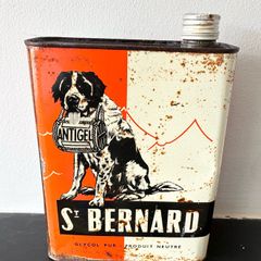 Vintage St.Bernard Antigel Oil Tin