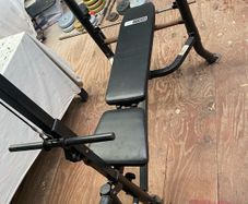 Multi-exercise Bench press with weights and accessories