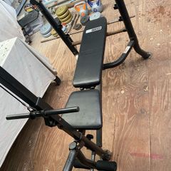 Multi-exercise Bench press with weights and accessories