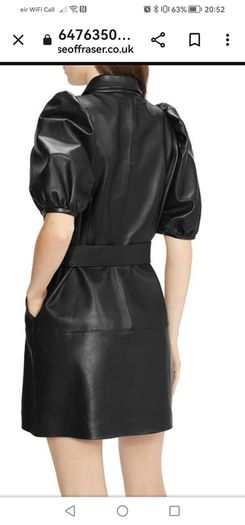 Ted Baker Chrisee Leather Dress UK14-16