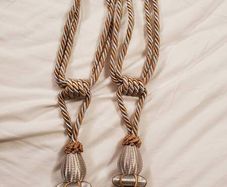 Silver and Gold curtain tie backs