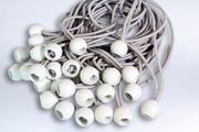 Large white bungee ball ties,30cm ( 30 pk )