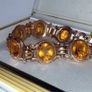 Vintage K&L 14ct Gold & Amber Bracelet Image 5