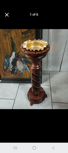 Mid centruy Twist Plant Stand
