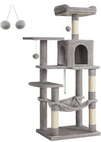 Cat Tree, Cat Condo with Hammock, 143 cm, Light Grey (FREE POSTAGE)