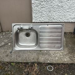 Stainless Steel Sink 950MM X 508MM w/ Hot & Cold Tap