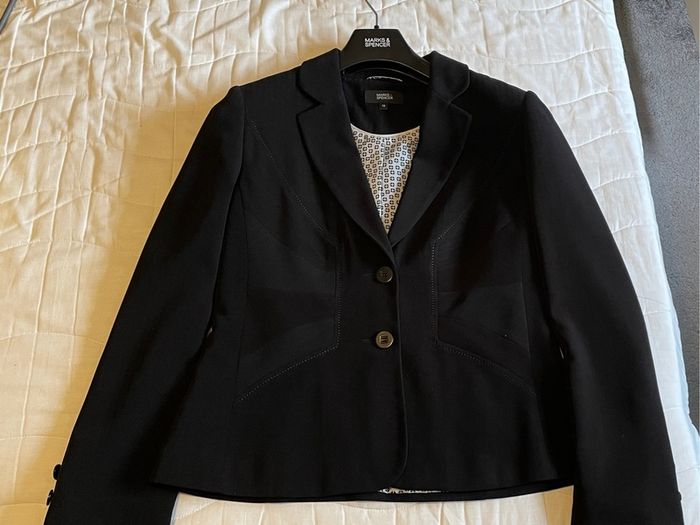 M&S black trouser suit