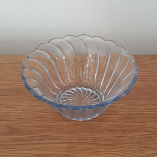 Art deco - Small - Pale Blue Glass Dish