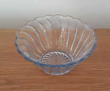 Art deco - Small - Pale Blue Glass Dish