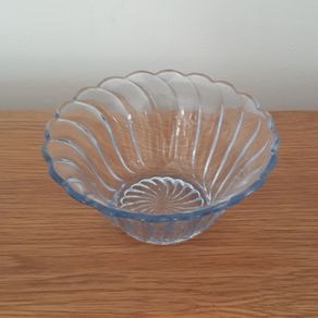 Art deco - Small - Pale Blue Glass Dish