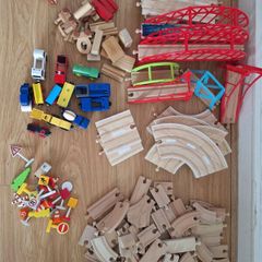 wooden track pieces