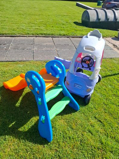 Trike bike and grow up slide