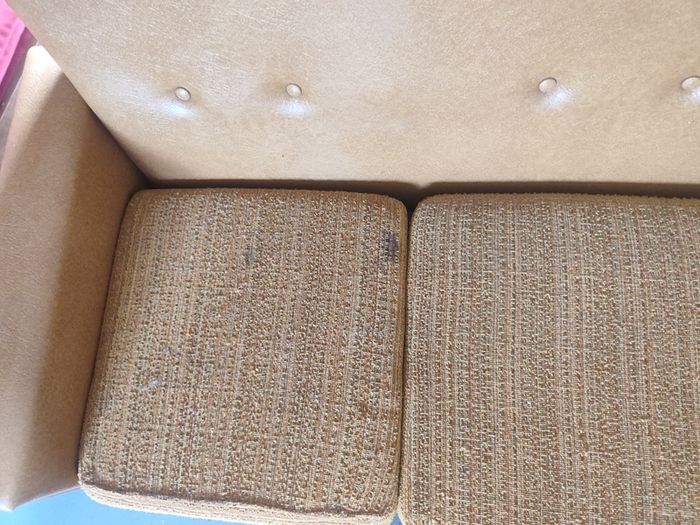 Iconic vintage mid-century 3-piece mustard living room suite