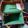 Vickers S24 Surveying Level in Original Leather Case, The instrument features a distinctive green metal body. It is designed for high-precision leveling in construction and engineering application Image 9