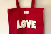 Sezane limited edition red LOVE tote bag