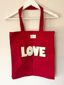 Sezane limited edition red LOVE tote bag