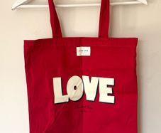Sezane limited edition red LOVE tote bag