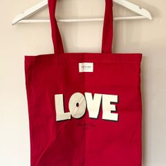 Sezane limited edition red LOVE tote bag