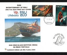 2024 Ireland Bicentenary Royal National Lifeboat Institution (RNLI) Commemorative Stamps PaddyAchill First Day Cover (FDC)