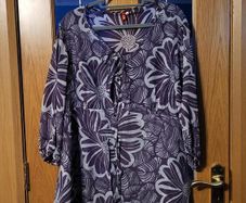 SALE PENDING - Promod purple & white top, Size 20